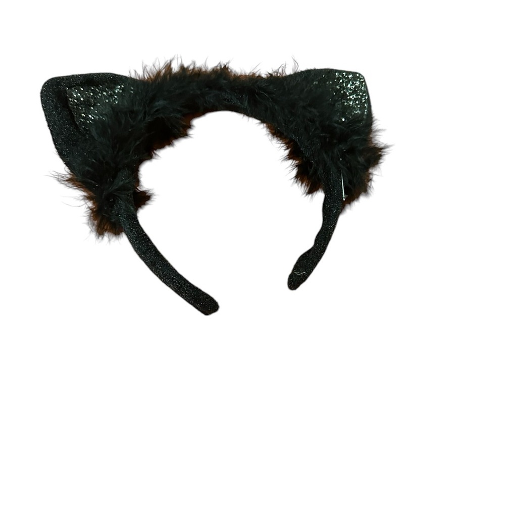Halloween Black Furry Cat Ear Headband